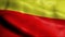 3D Waving Colombia City Flag of Palermo Closeup View