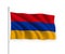 3d waving flag Armenia Isolated on white background