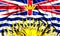 3d waving flag of British Columbia