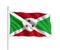 3d waving flag Burundi Isolated on white background