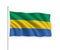 3d waving flag Gabon Isolated on white background