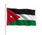 3d waving flag Jordan Isolated on white background