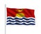 3d waving flag Kiribati Isolated on white background