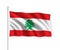 3d waving flag Lebanon Isolated on white background
