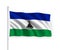3d waving flag Lesotho Isolated on white background