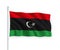 3d waving flag Libya Isolated on white background