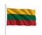 3d waving flag Lithuania Isolated on white background