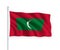 3d waving flag Maldives Isolated on white background