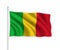 3d waving flag Mali Isolated on white background