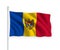 3d waving flag Moldova Isolated on white background