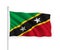 3d waving flag Saint Kitts and Nevis Isolated on white backgroun