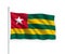 3d waving flag Togo Isolated on white background