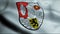 3D Waving Germany City Coat of Arms Flag of Altenburg Closeup View