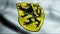 3D Waving Germany City Coat of Arms Flag of Neustadt bei Coburg Closeup View