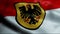 3D Waving Germany City Flag of Dortmund Closeup View