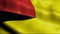 3D Waving Malaysia State Flag of Negeri Sembilan Closeup View