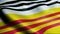 3D Waving Netherlands City Flag of Loon op Zand Closeup View