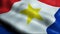 3D Waving Netherlands Province Flag of Saba Closeup View