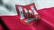 3D Waving Poland City Flag of Kock Closeup View