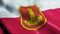 3D Waving Poland City Flag of Lask Closeup View