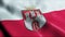 3D Waving Poland City Flag of Radom Closeup View