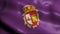 3D Waving Spain Province Flag of Burgos Closeup View