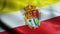 3D Waving Spain Province Flag of Cuenca Closeup View