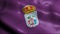 3D Waving Spain Province Flag of Soria Closeup View