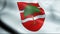 3D Waving Switzerland City Flag of Onex Closeup View