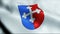 3D Waving Switzerland Municipality Flag of Saint Maurice Closeup View