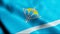 3D Waving Ukraine City Flag of Horishni Plavni Closeup View