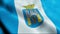 3D Waving Ukraine City Flag of Ivano Frankivsk Closeup View