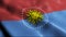3D Waving Uruguay Department Flag of San Jose  Closeup View
