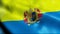 3D Waving Venezuela City Flag of Cumana Closeup View