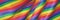 3D Wavy rainbow flag. LGBTQ color