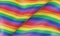 3D Wavy rainbow flag. LGBTQ color