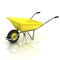 3d wheel barrow isolated on the white