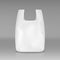 3D White Clear Disposable Plastic Shopping Bag