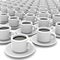 3d White coffee cups