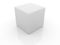 3d white cube.