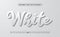 3d White Embossed Vector text style effect, Editable Text Effect