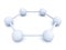 3d white hexagonal molecular structure model
