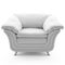 3d white leather armchair