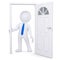 3d white man in the open doorway