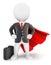 3d white people businessman superhero