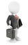 3d white people elegant businessman