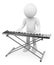 3D white people. Musician playing keyboard. Piano