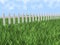 3d white picket fence