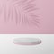 3d White and pink circle podium display. Abstract Background for Product Presentation. Vector Illustration