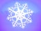 3d white snowflake blue abstraction